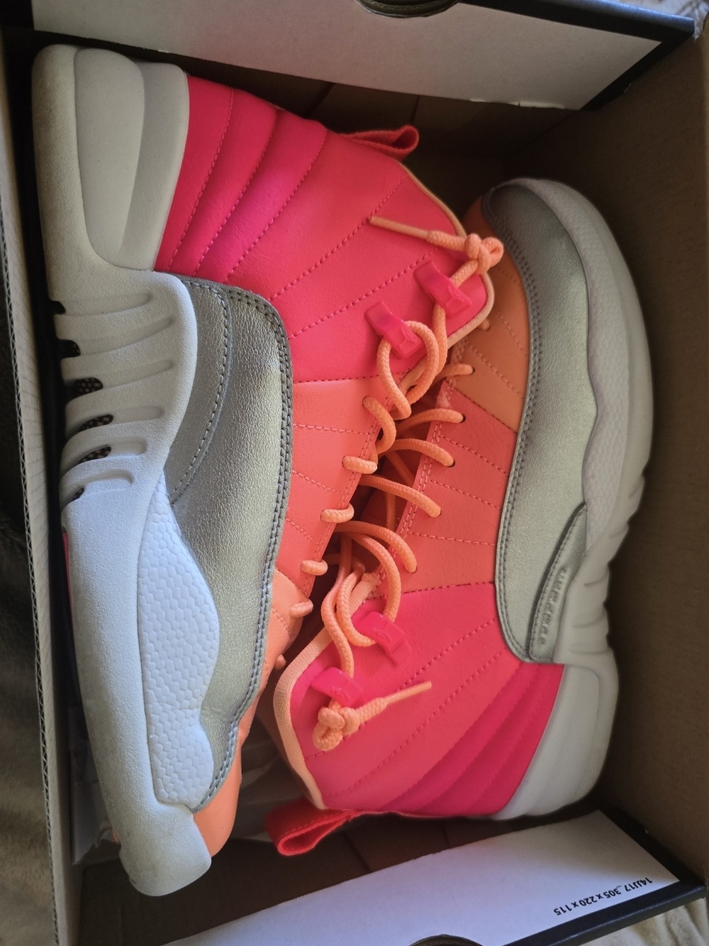 Jordan Kids (Womens) High-Top Sneakers in Pink & Orange